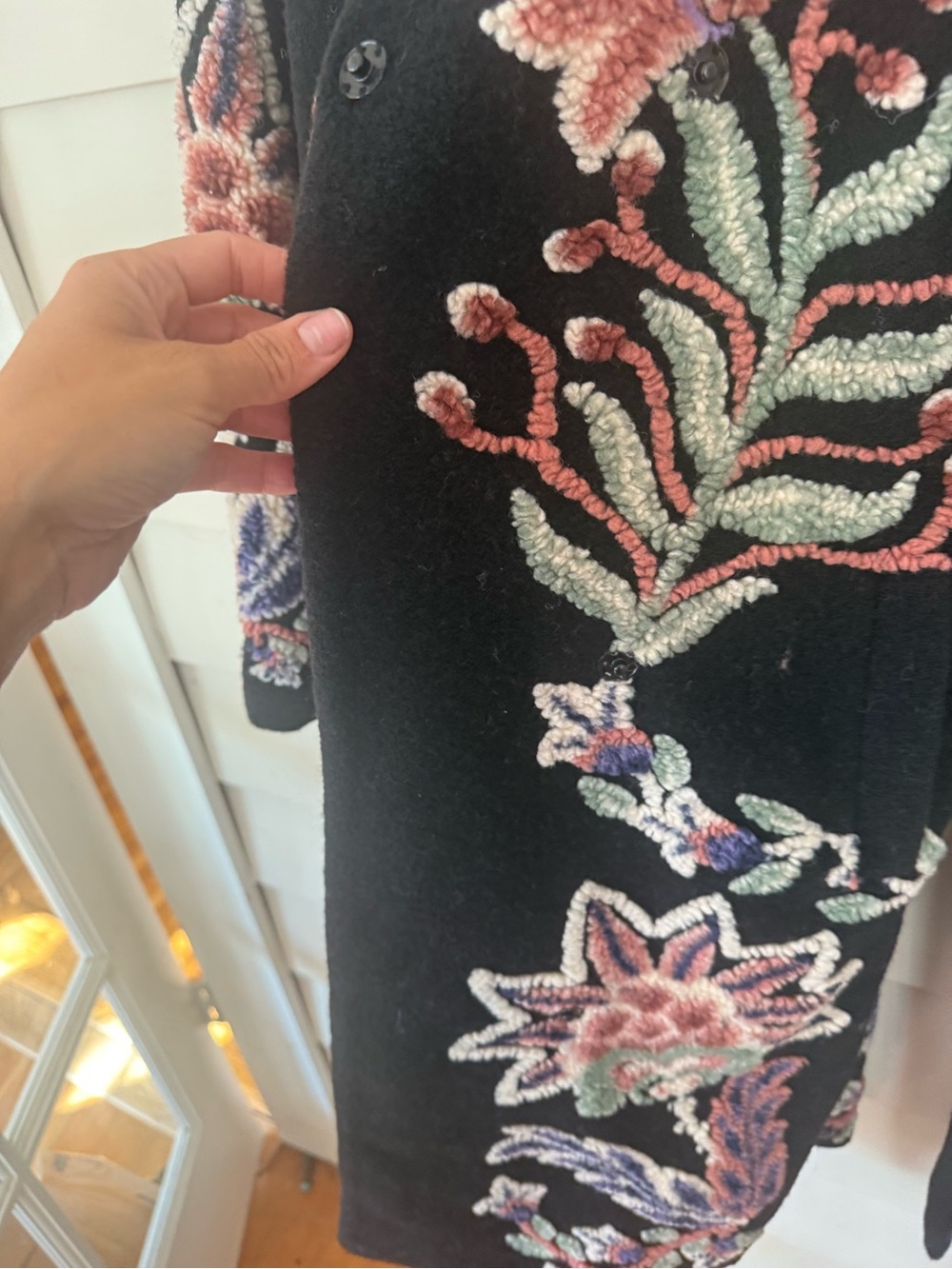 FARM Rio Marvelous Garden Embroidered Floral Fleece Coat – XS – NWT - Picture 11 of 15